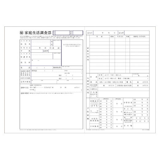 家庭生活調査票