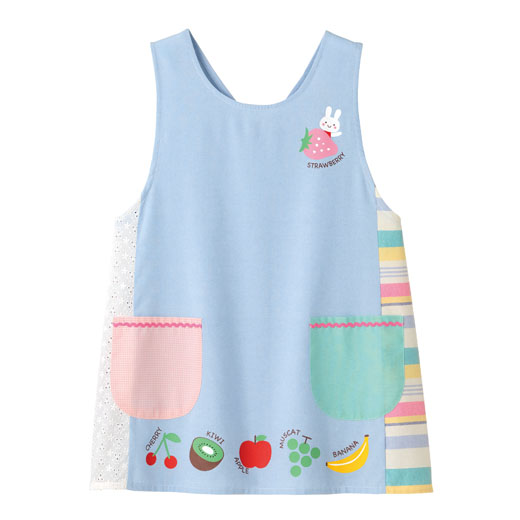 カラフルフルーツデザインエプロン チャイルド 学研 カタログ エプロン