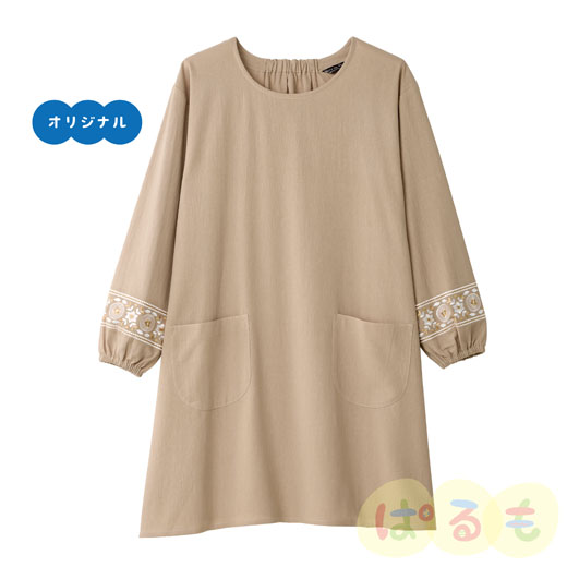 袖刺しゅうチュニック