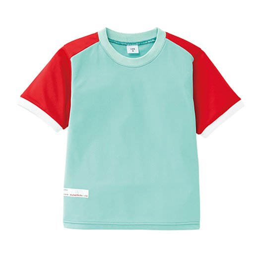 ラグラン半袖トレーニングシャツ　グリーン