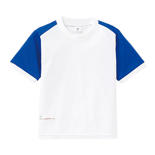 ラグラン半袖トレーニングシャツ　ホワイト